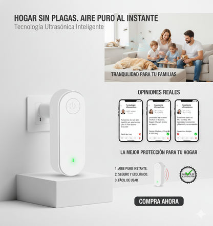 SilentGuard™ + “Vive sin mosquitos, vive en paz.”
